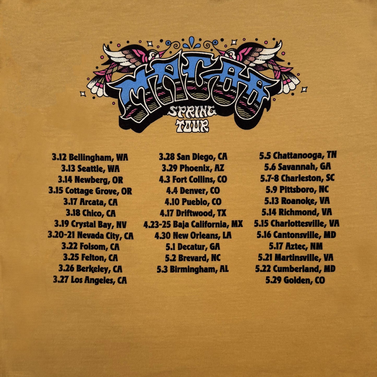 Magoo x Tiffany Chin 2026 Spring Tour T-Shirt-Mustard