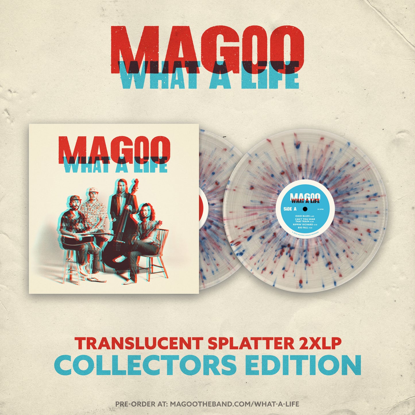 What a Life - Collector's Edition 2X LP -Red, Blue & Clear Splatter (Pre-Order)