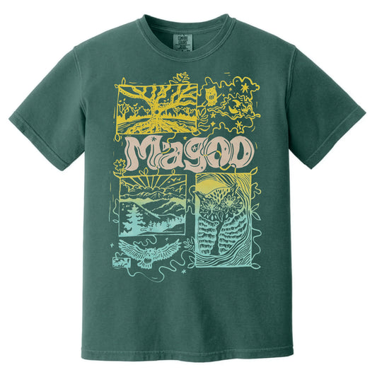 Owl Story T-Shirt (Blue Spruce)